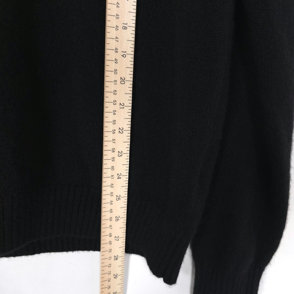 QUINCE Men's Sweater LARGE Black 100% YAK WOOL Pullover Luxury Knit ST1EC01 - Picture 4 of 10